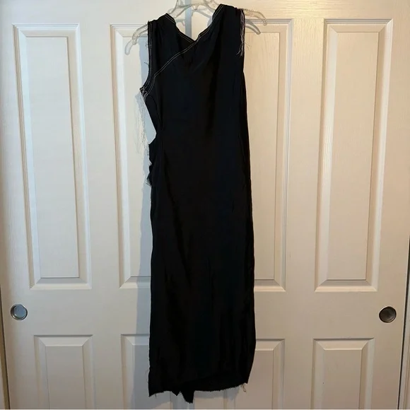 New Zara $169 Linen Organza Silk Maxi Black Ruffle Dress Small 2486/802 -  www.disolcolor.com